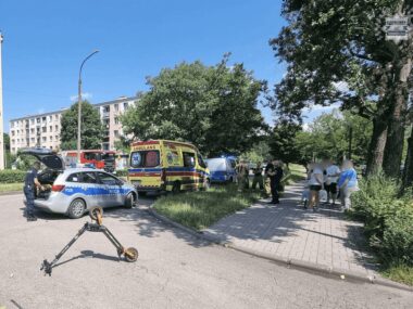 Wypadek z udziałem hulajnogi w Tarnowskich Górach Wypadek z udziałem hulajnogi w Tarnowskich Górach