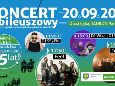 75-lecie Parku Śląskiego. Szykujcie się na koncert i piknik! Park Slaski koncert jubileuszowy prostokat