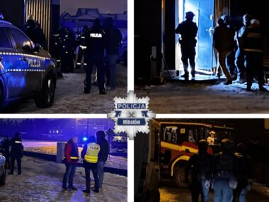 Kontrterroryści w Łaziskach Górnych. Agresor atakował służby Policja mikolow agresor laziska gorne