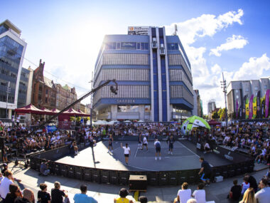 Finały Mistrzostw Polski w koszykówkę 3x3 w Katowicach Katowice koszykowka rynek