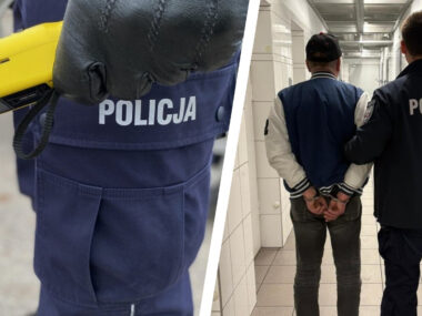 Sebastian wpadł Audi do rowu. Pijany, naćpany, z 5 zakazami Dąbrowa Górnicza. Zatrzymany Sebastian K., który prowadził samochód z 5 aktywnymi zakazami sądowymi i pijany. 8 lutego 2026.