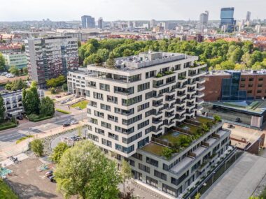Z tego nowego apartamentowca skyline widać jak na dłoni Damrota Garden Katowice 80
