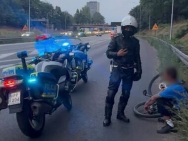 Śląski „Hat trick” – pijany, rowerem autostradą, bez świateł Katowice. Pijany rowerzysta na autostradzie A4. 2 sierpnia 2026