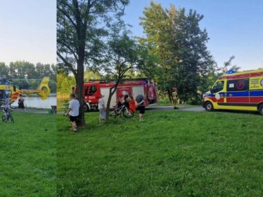 Tragedia na Trzech Stawach. Zmarł mężczyzna, który się topił Katowice. Dolina Trzech Stawów – staw Łąka. 21 czerwca 2025.