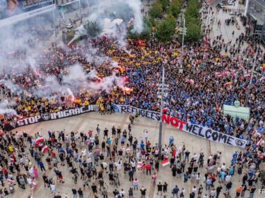 Katowice. Manifestacja pod hasłem: „Stop imigracji”. 19 lipca 2025. Katowice. Manifestacja pod hasłem: „Stop imigracji”. 19 lipca 2025.