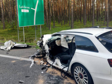 Wypadek w Lublińcu. 4 osoby ranne po zderzeniu busa Wypadek w Lublińcu