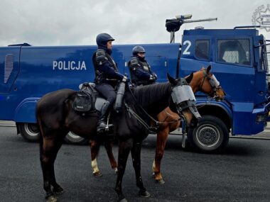 Pseudokibice Lecha Poznań napsuli krwi śląskim policjantom Mecz GKS Lech 18 maja 2025 1