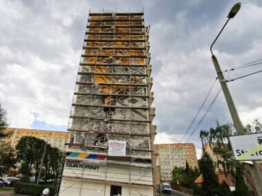Pierwszy mural Śląskiego Szlaku Filmowego w Giszowcu Mural Giszowiec Mila