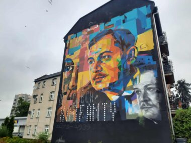 Mural z Wojciechem Korfantym Mural z Wojciechem Korfantym