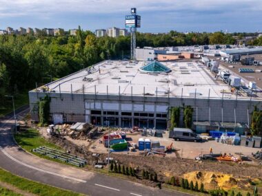 Większa «Plejada» do wiosny 2026. Co zamiast «Carrefour»? Sosnowiec. Centrum Handlowe «Plejada». Rozbudowa. Wrzesień 2025.