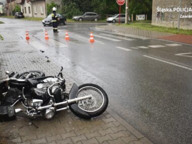 Tragedia na drodze: nie żyje 57-letni motocyklista Tragiczny wypadek w Zawierciu