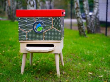 Pszczoły mieszkają w... bębnach starych pralek Ul z recyklingu elektrycznych śmieci, Katowice