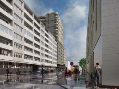 Nowy wysokościowiec stanie w centrum Katowic Wizualizacja apartamentowiec Sokolska