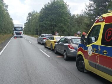 Zdarzenie drogowe w powiecie tarnogórskim Zdarzenie drogowe na DW 908 w powiecie tarnogórskim
