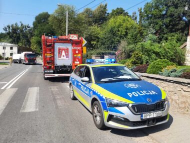 Uwaga kierowcy! Utrudnienia drogowe w Kamieńcu Zdarzenie z motocyklistą w Kamieńcu