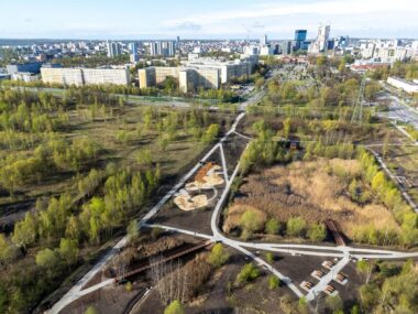 Trwają odbiory parku u zbiegu ulic Leopolda i Wiertniczej Nowy park bogucice dabrowka mala katowice