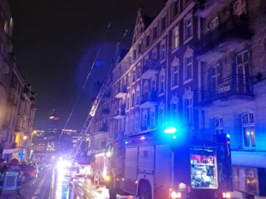 Pożar kamienicy w śródmieściu Katowic Pozar katowice srodmiescie