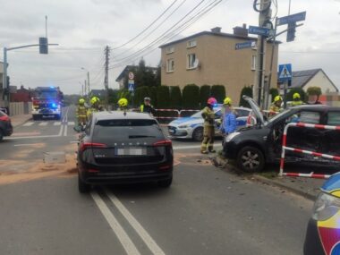 Poważne zdarzenie drogowe w gminie Ożarowice Zdarzenie drogowe w Pyrzowicach