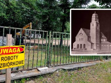 Dawna plebania kościoła św. Józefa Robotnika rozebrana Rozbiórka plebanii dawnego kościoła św. Józefa Robotnika