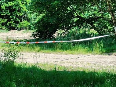 Ludzkie kości znalezione w Łaziskach Górnych Szczatki ludzkie w Laziskach Gornych