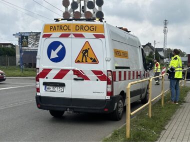 Tarnowskie Góry. Przejezdna ulica Gliwicka, otwarty wiadukt Awaria na ulicy Gliwickiej w Tarnowskich Górach