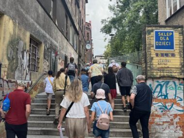 Kierunek GZM: Śladem średniowiecznych murów Bytomia Uczestnicy bytomskiej mikrowyprawy w ramach Kierunku GZM