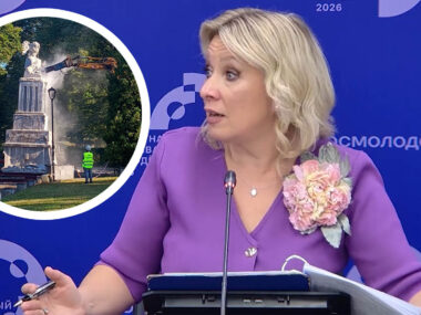 Rosyjski MSZ zareagował na zburzenie pomnika Armii Czerwonej Zacharowa pomnik