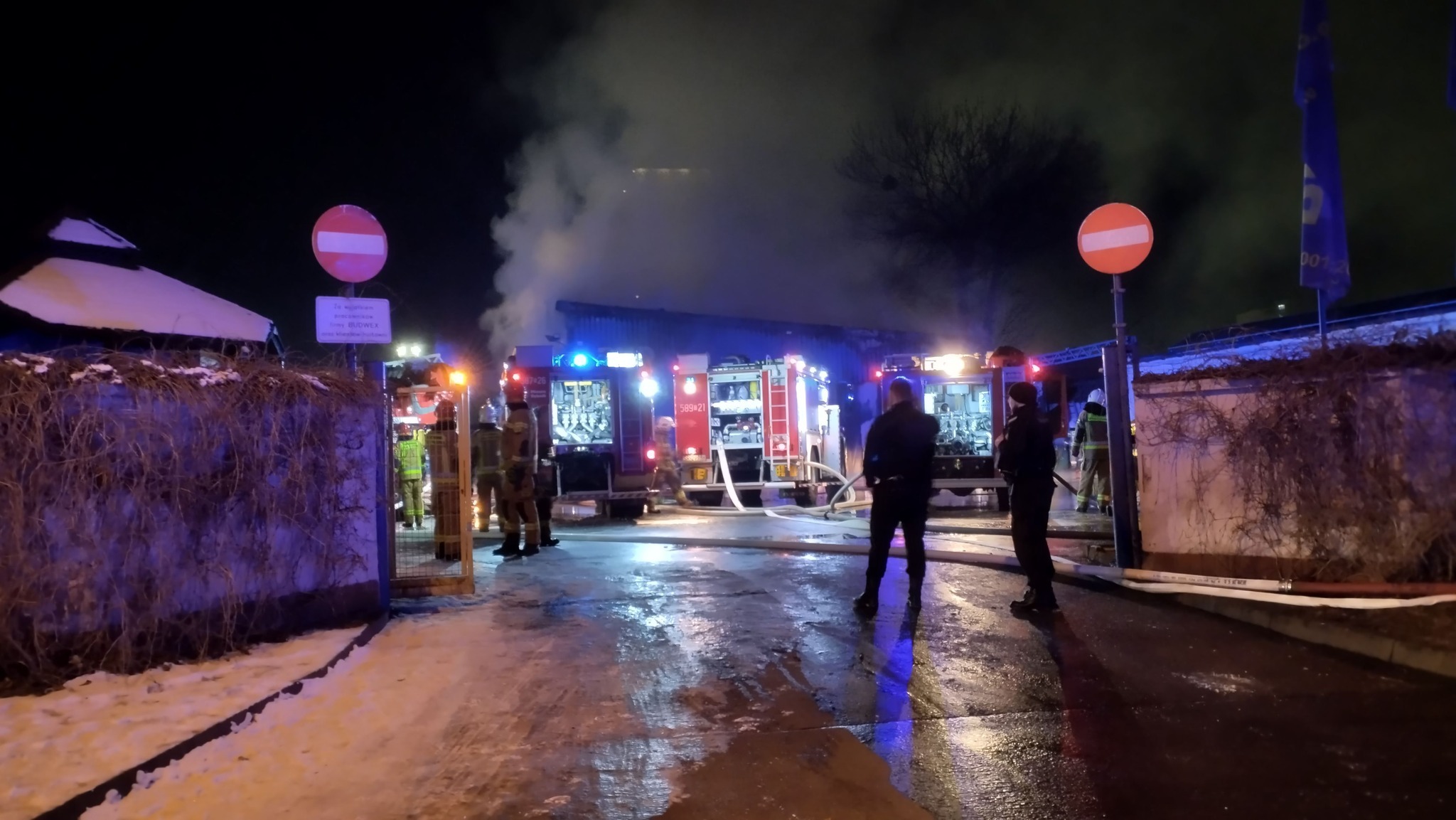 Akcja gaśnicza, hala w Rybniku