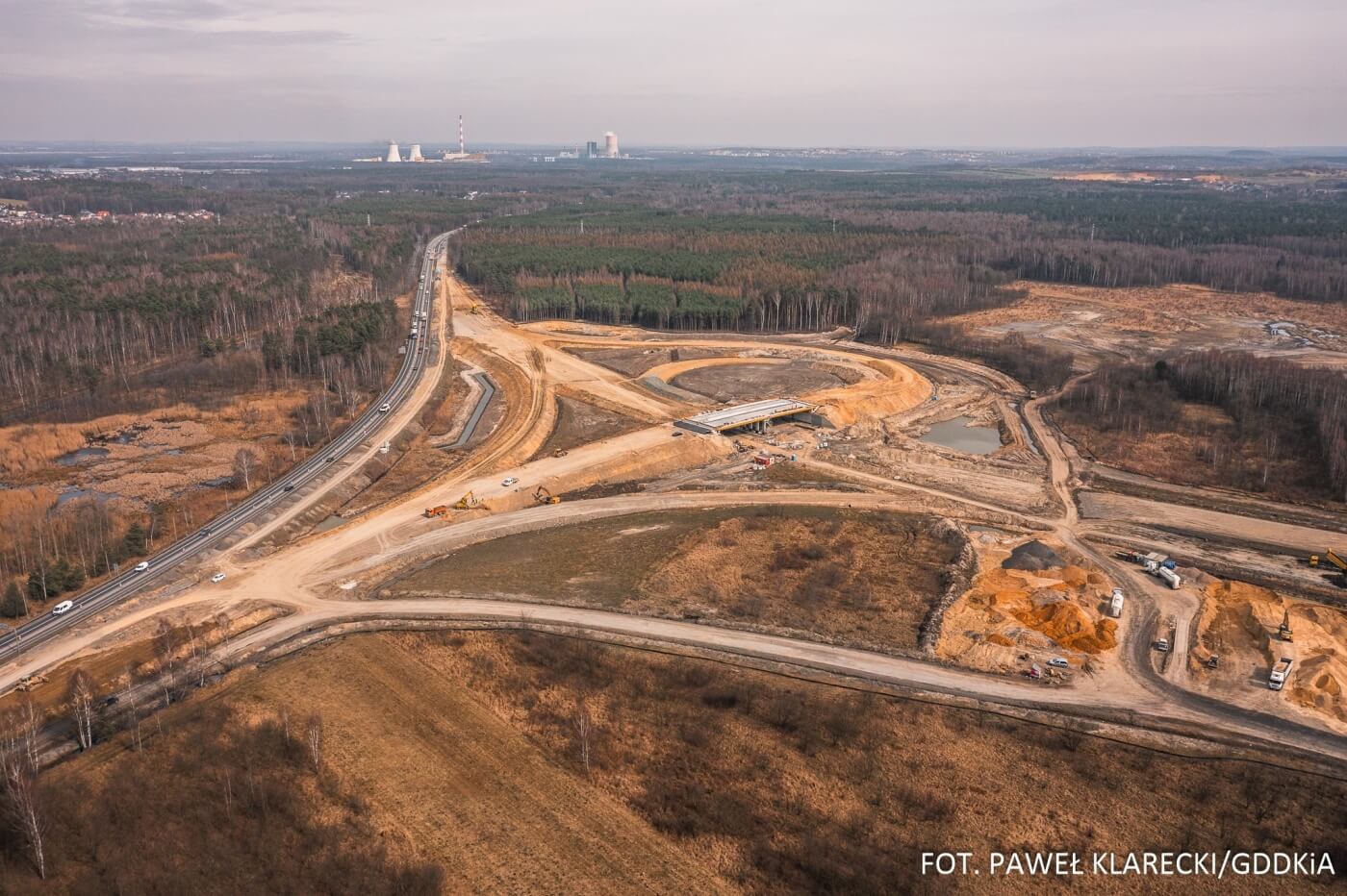 Trasa S1. Postęp prac na budowie odcinka Kosztowy - Bieruń