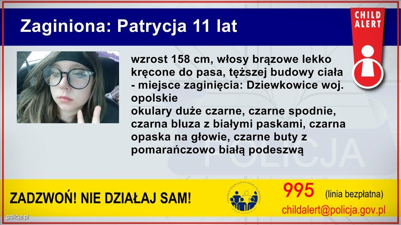 Child alert zaginiona patrycja glowania 3