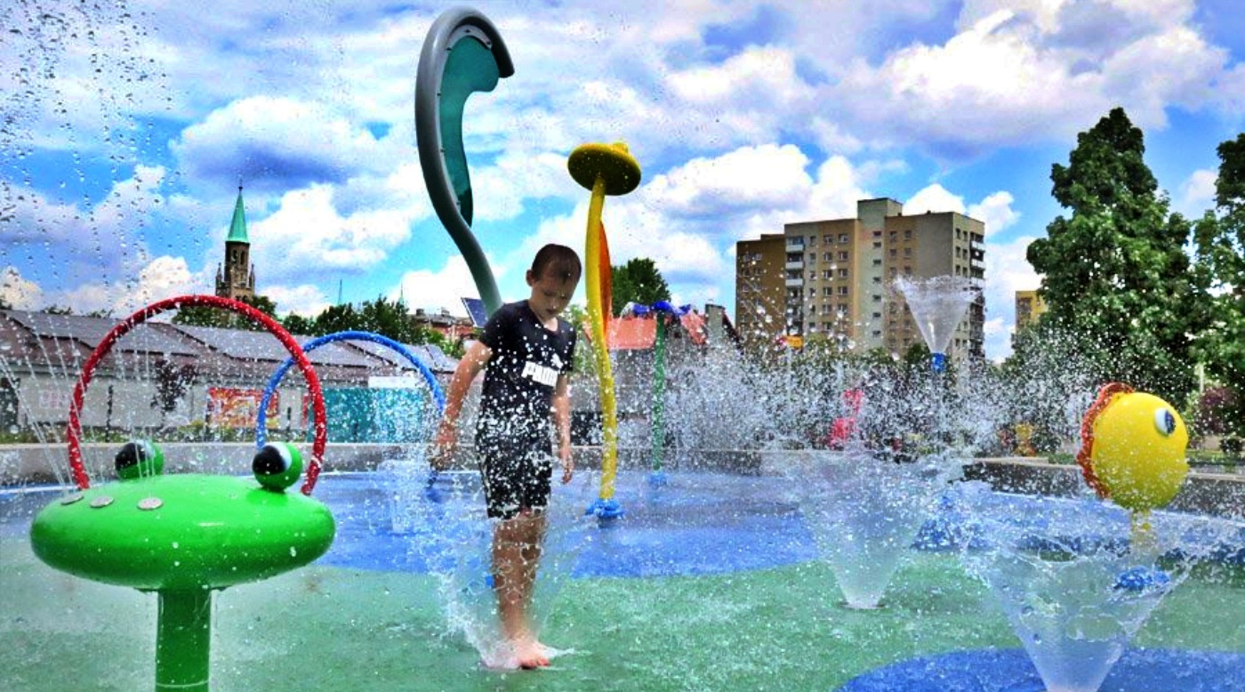 Chorzów, wodny plac zabaw