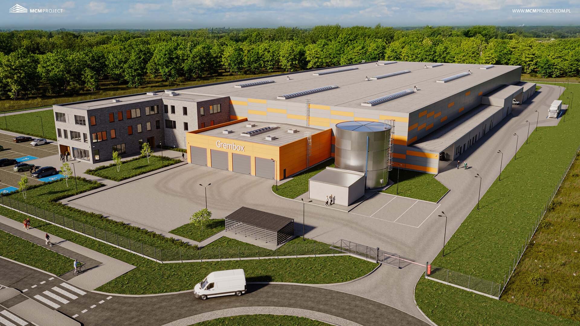 Wizualizacja zakładu Grembox w Bytomiu