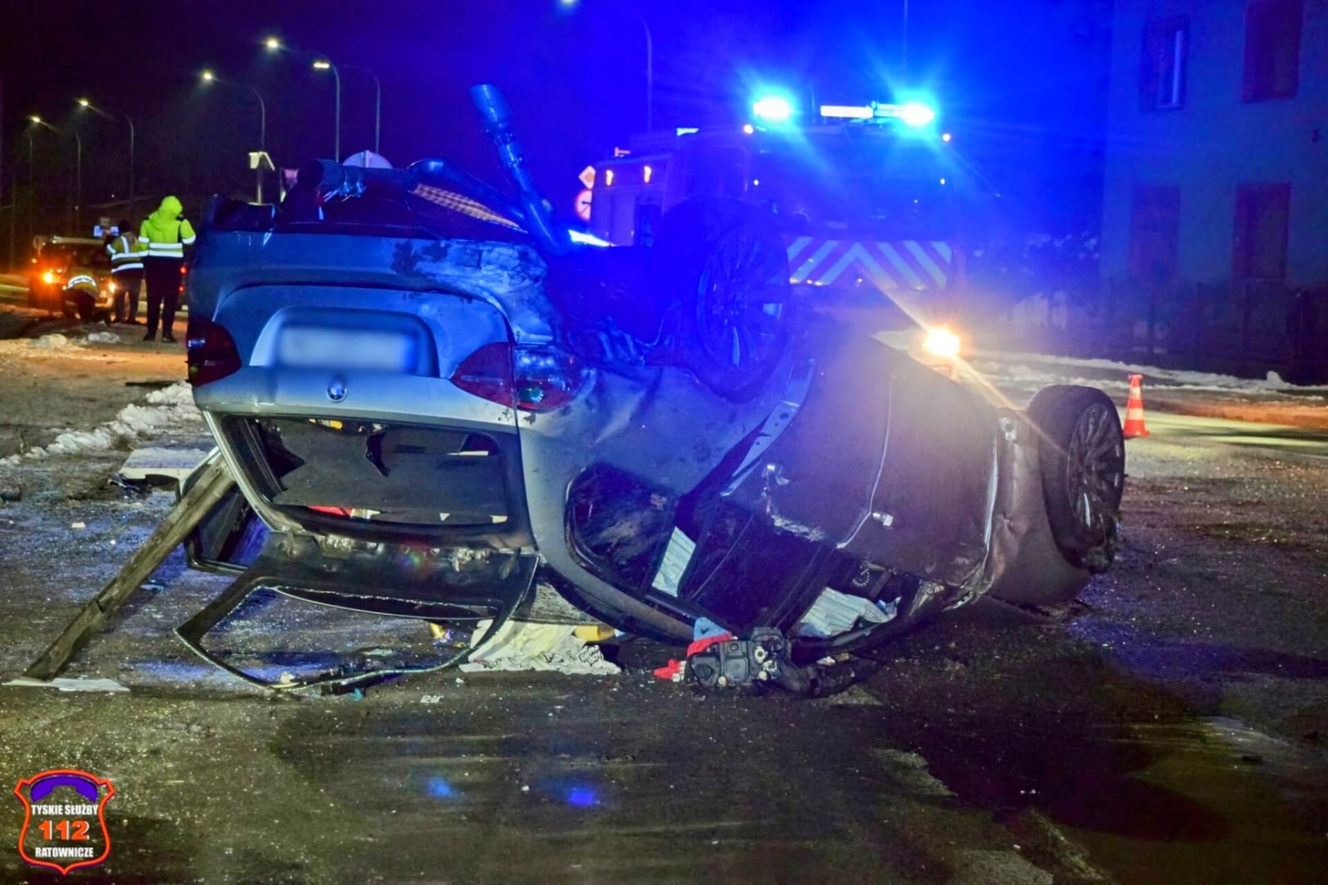 Wypadek w Tychach 23 listopada 2024 - sprawca kompletnie pijany