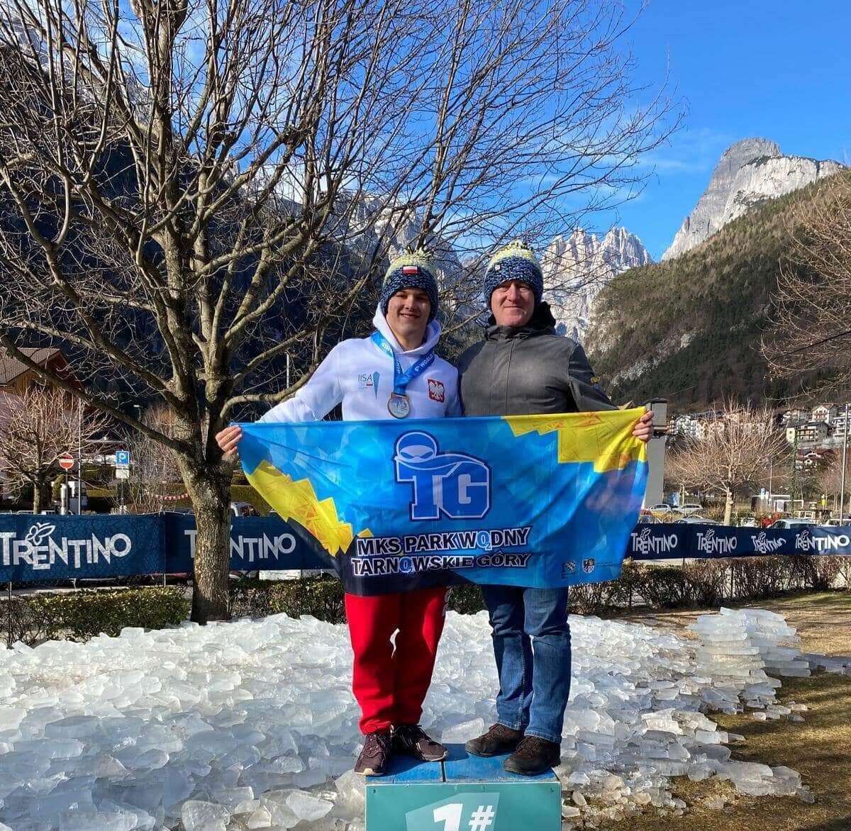 Jakub Rybak podczas Molveno 2025 – IISA 6th Ice Swimming World Championship