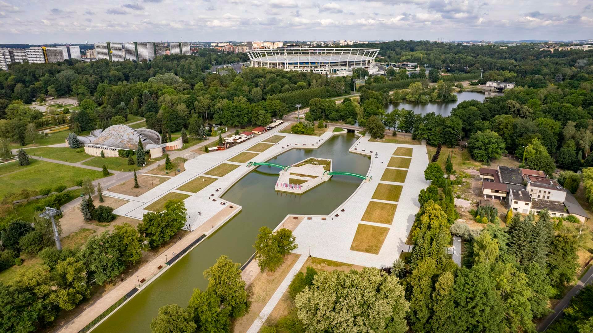 Kanał Regatowy w Parku Śląskim po modernizacji