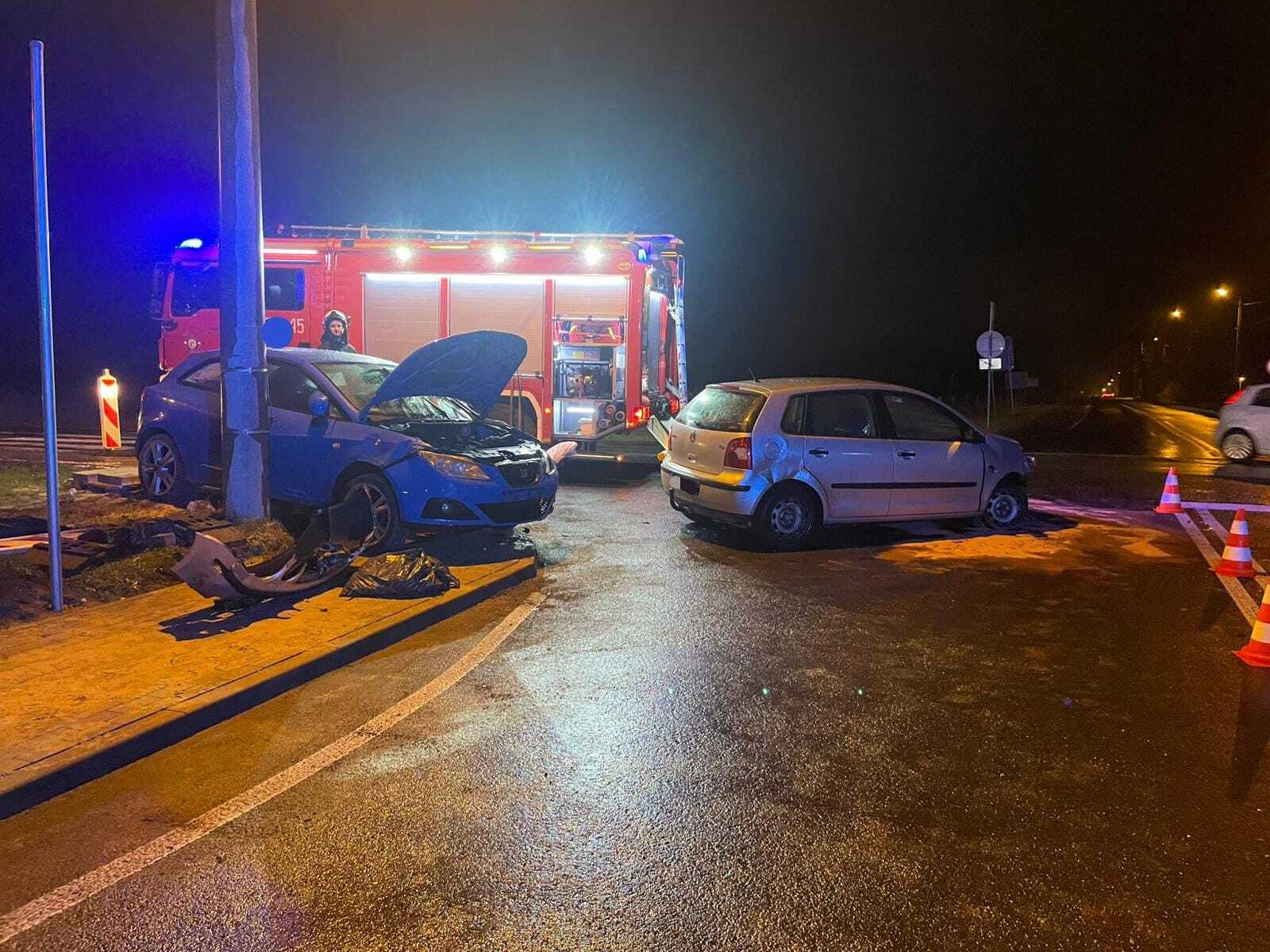 Wieczorna kolizja drogowa w gminie Zbrosławice