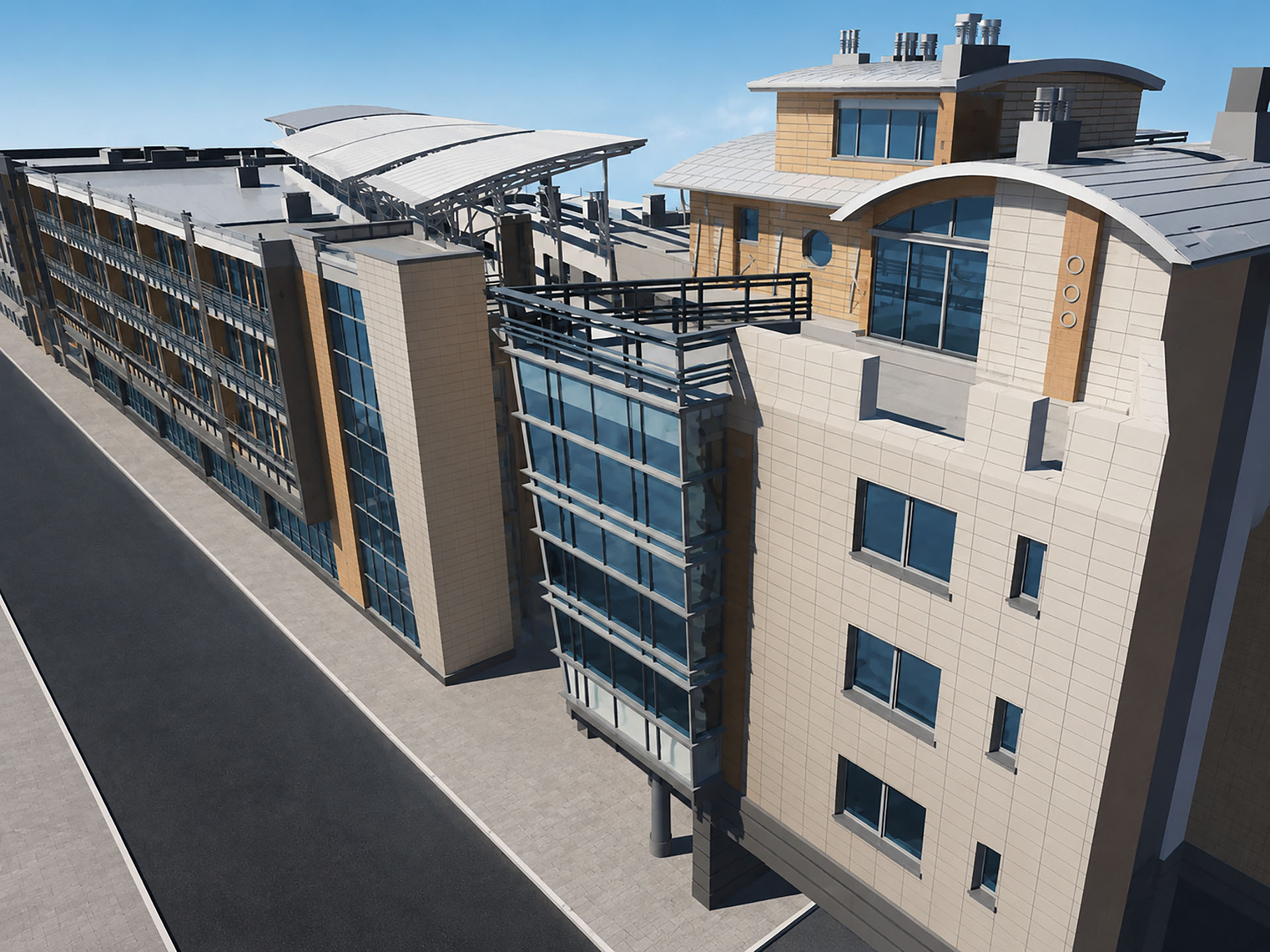 Wizualizacja nieukończonego apartamentowca przy ul. Kwietniewskiego w Bytomiu - arch. Wojciech Wojciechowski