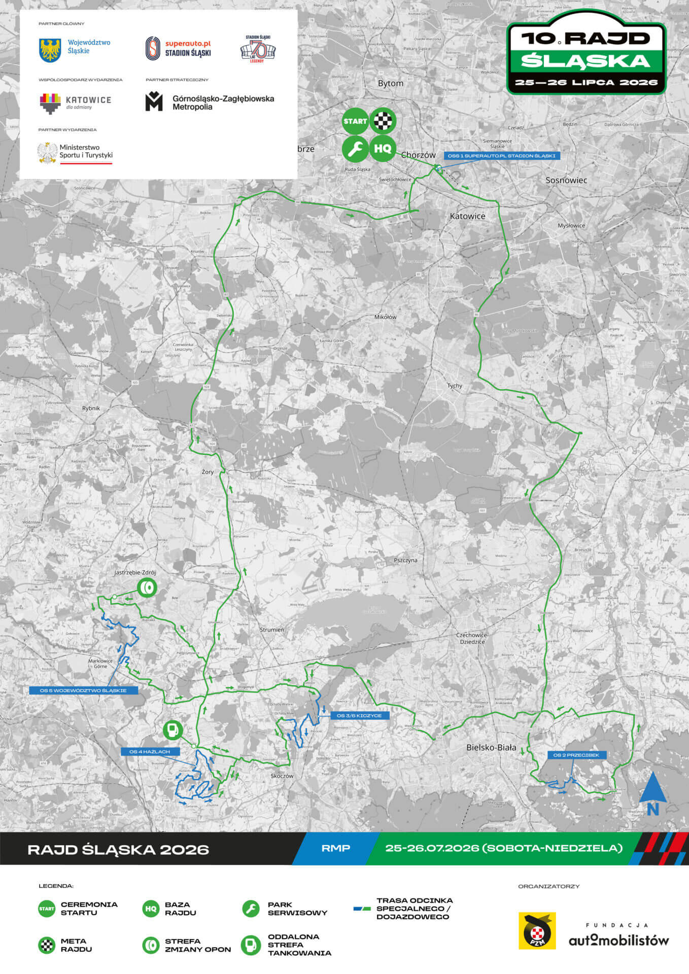 Mapa rajdu