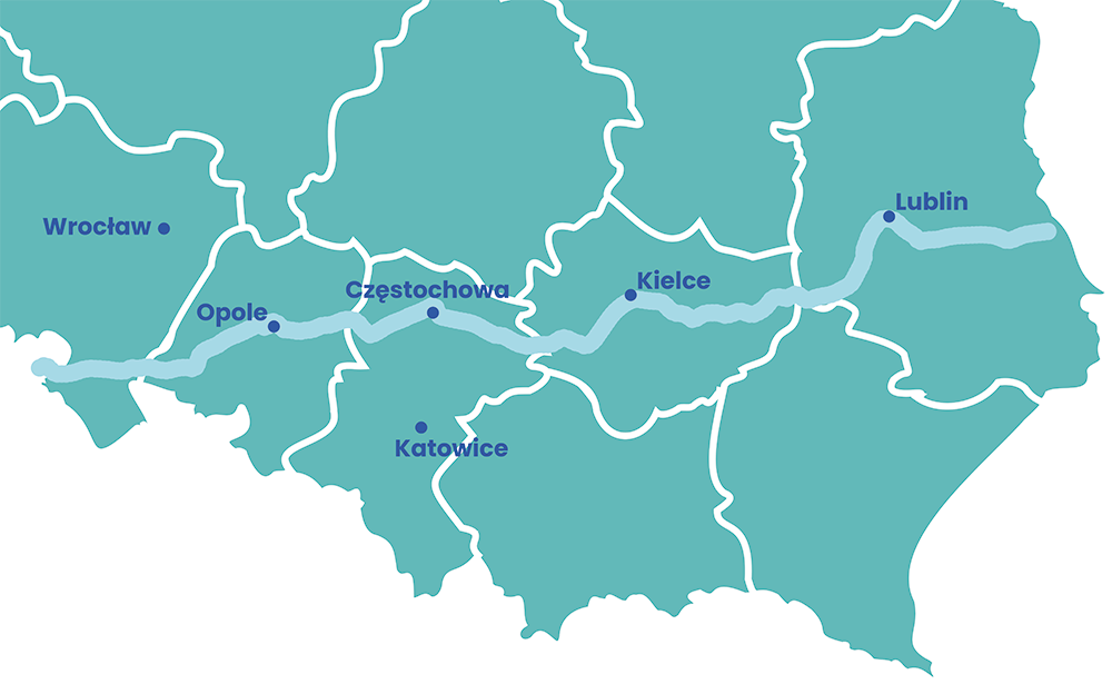 Orientacyjny przebieg Drogi Ekspresowej S46