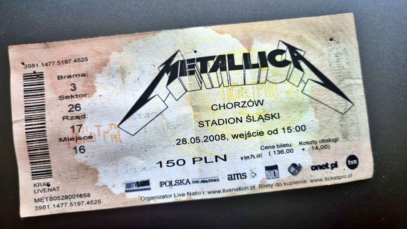 Metallica na Stadionie Śląskim w 2008 r.