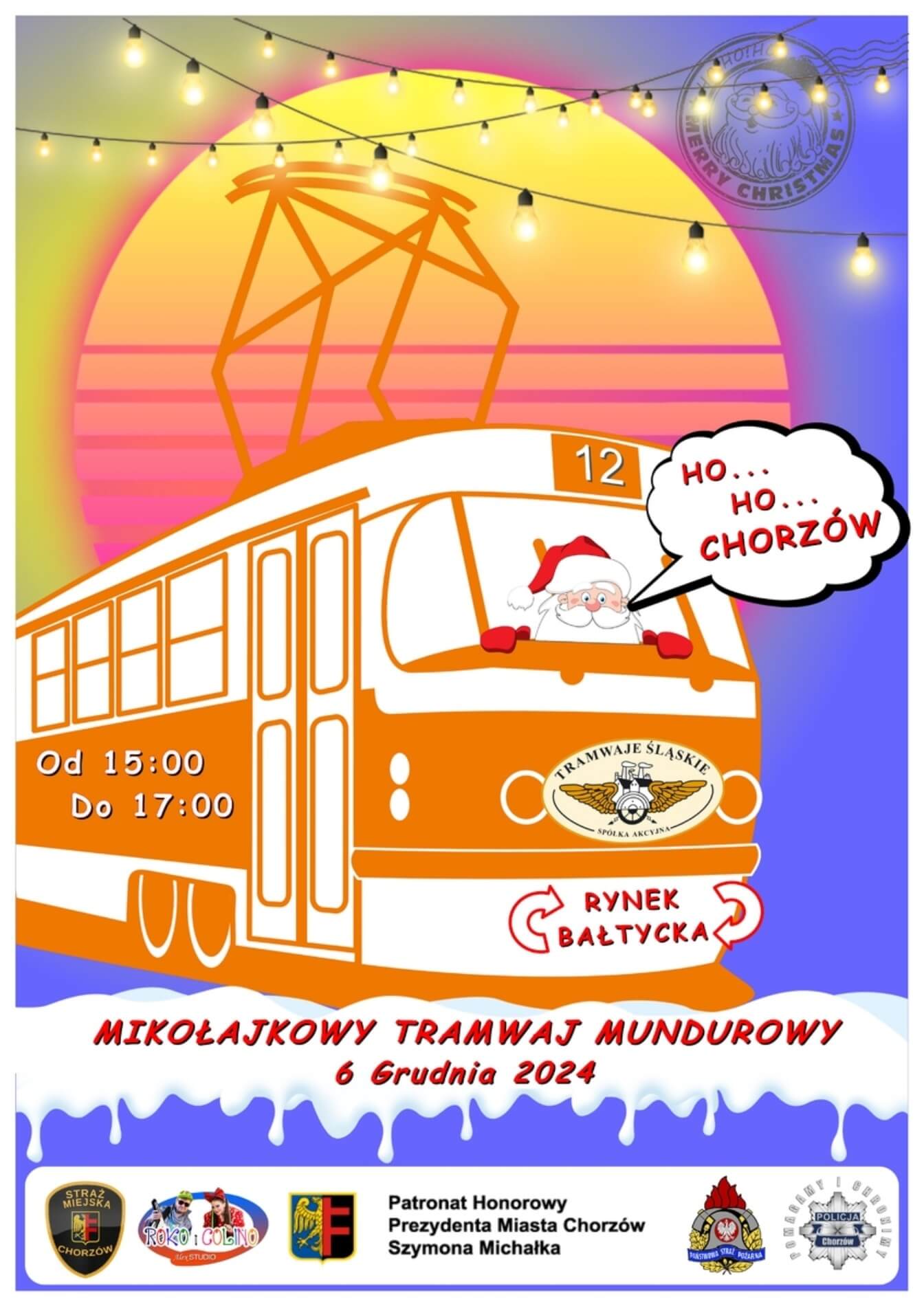 Mikolajkowy tramwaj mundurowy