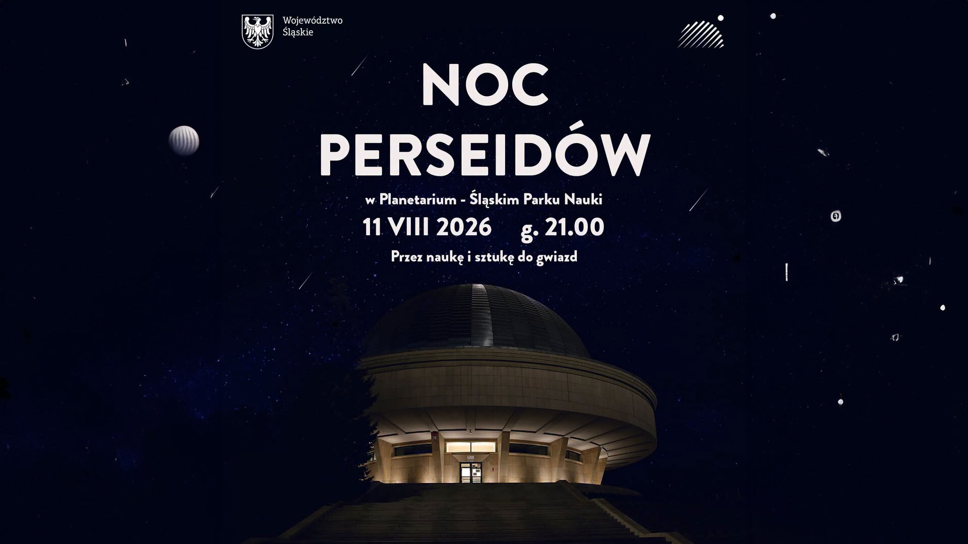 Noc Perseidów pod Planetarium Śląskim. realizowane są przygotowania do wspólnych obserwacji nieba
