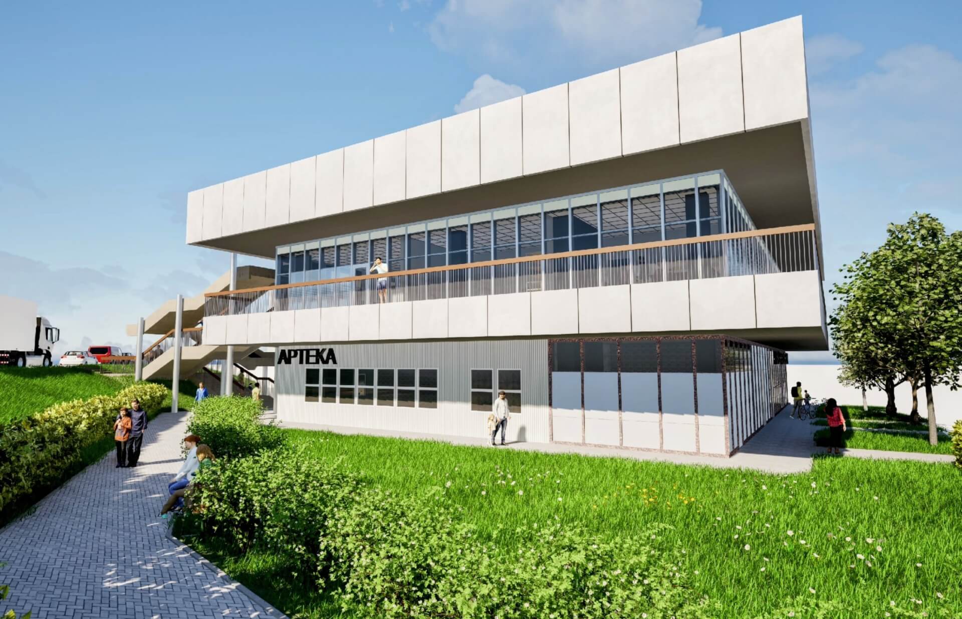 Pawilon przy ulicy Bielskiej 128 w Tychach