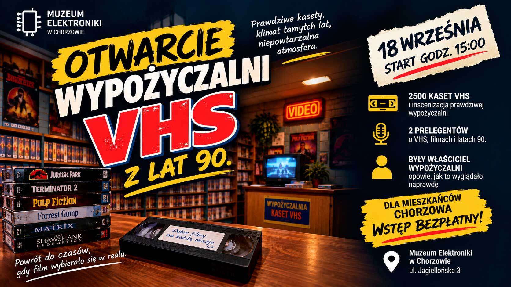 2500 kaset z zamkniętej wypożyczalni. W Chorzowie otwiera się wideoteka z lat 90.