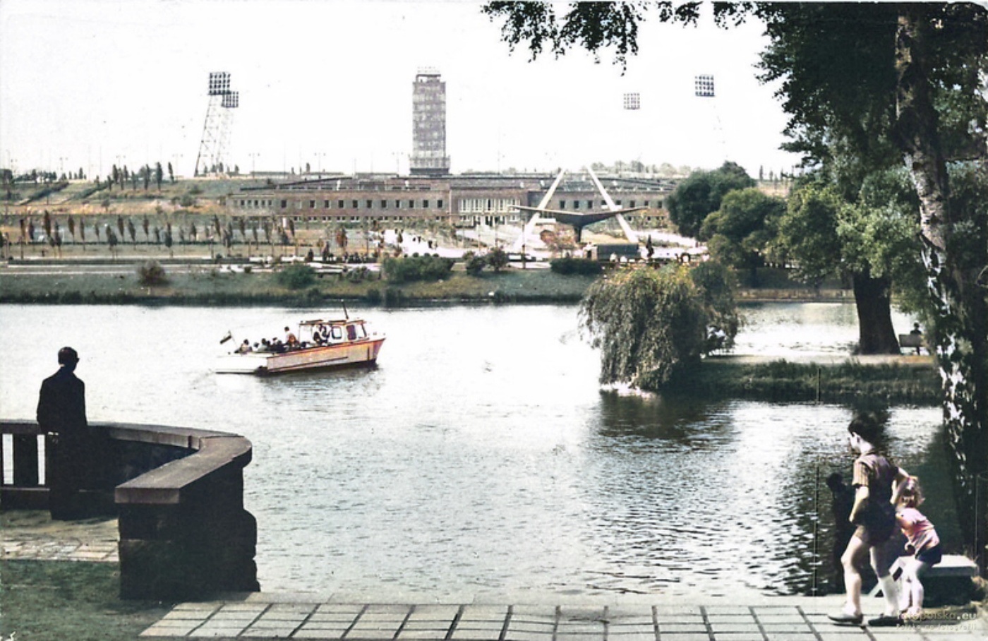 Park slaski kanal regatowy duzy staw archiwalne zdjecia 2