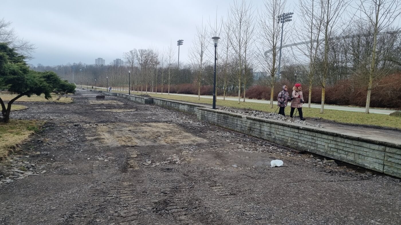 Park slaski remont promenady zietka 3