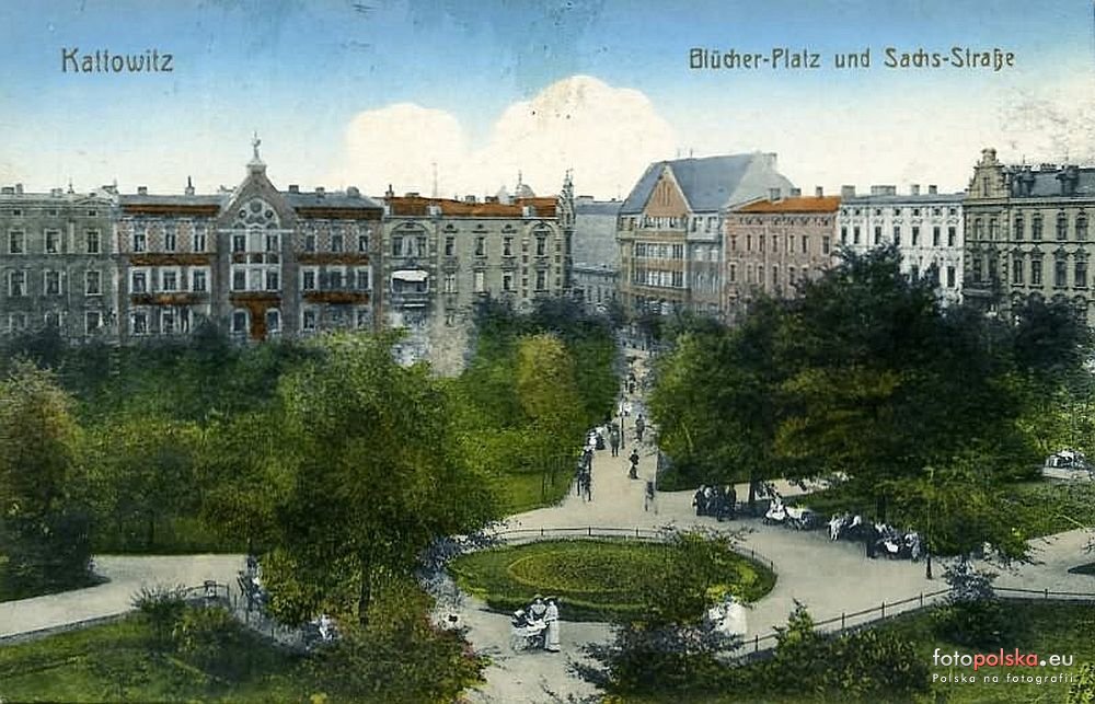 Plac Miarki jeszcze jako Blücherplatz