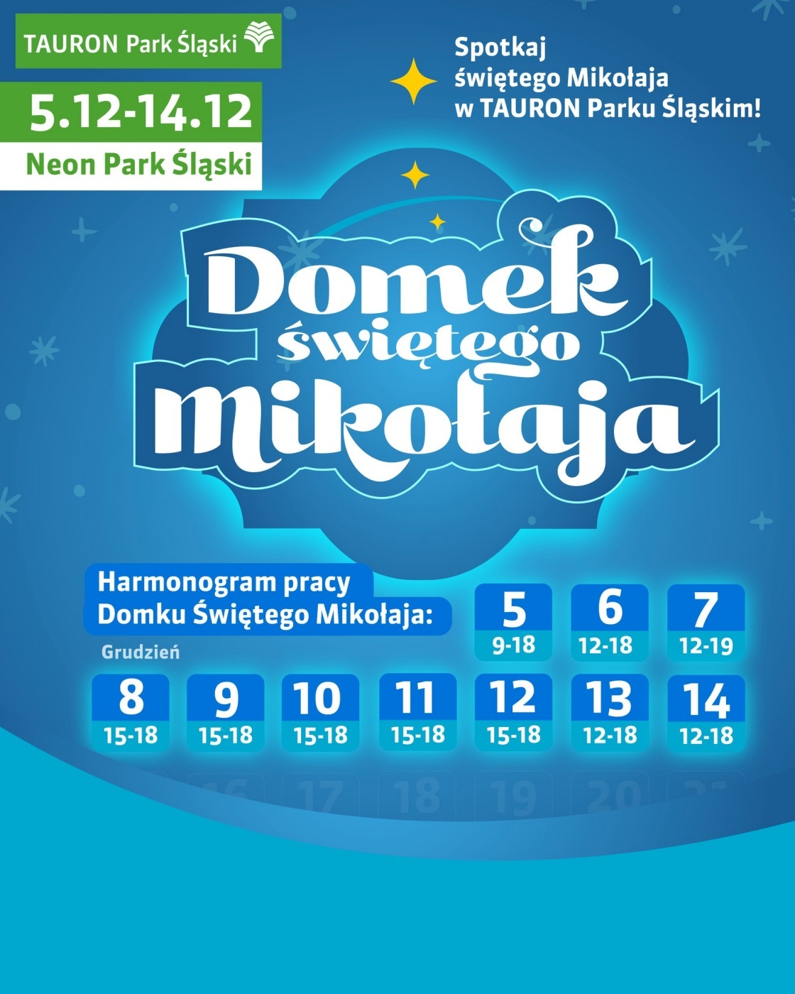 Plakat Zimowa Osada Mikołaja w TAURON Parku Śląskim 2