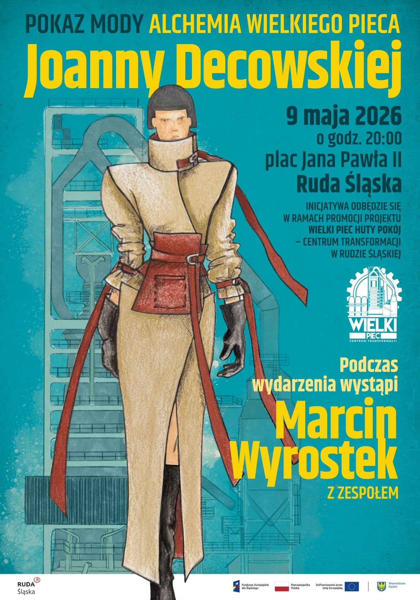 Plakat wielka moda wielki piec