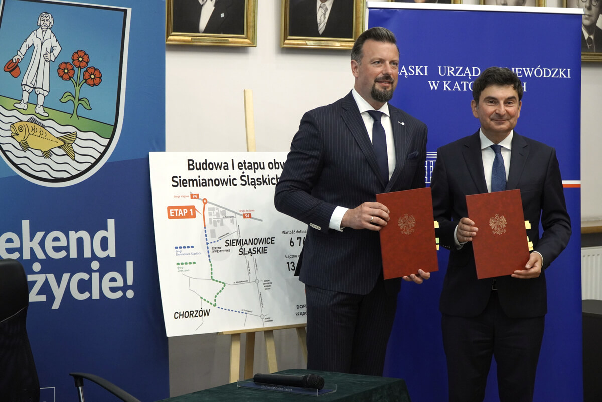 Podpisanie umowy na dofinansowanie I etapu obwodnicy Siemianowic Śląskich i Chorzowa